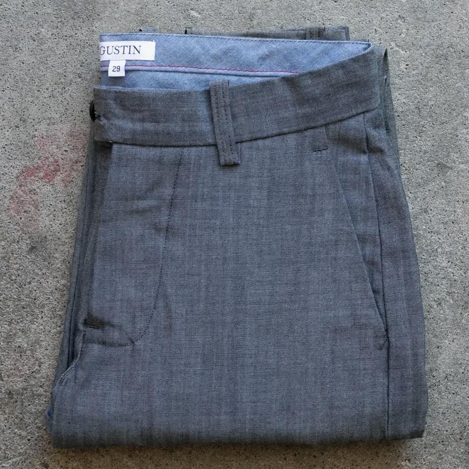 gustin #242 selvedge chambray chinos