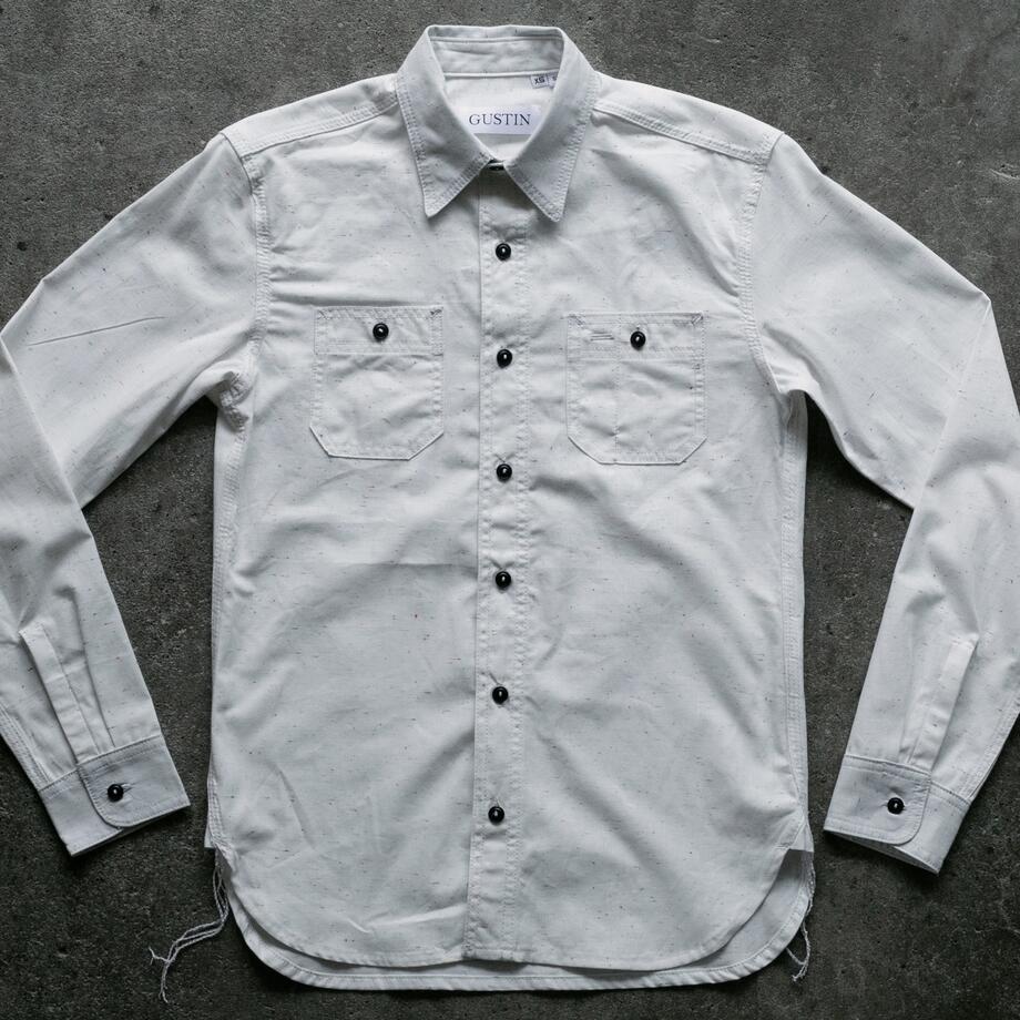 gustin #194 rainbow nep chambray workshirt