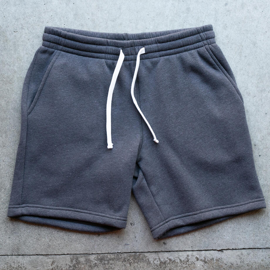 gustin plush fleece sweatshorts - charcoal