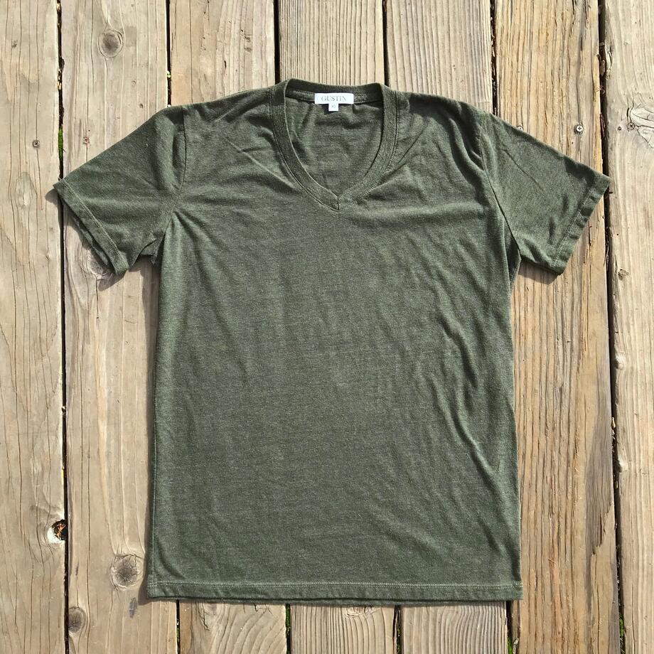 gustin usa heather v-neck t-shirt 8 pack