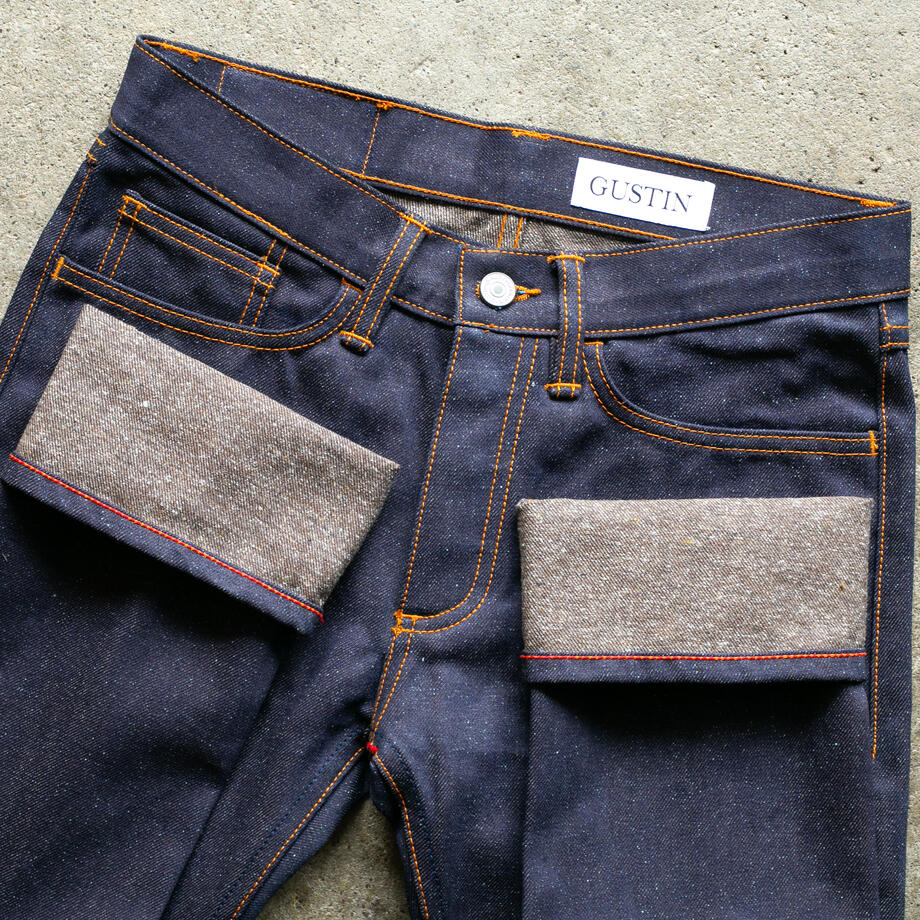 gustin #524 japan indigo x coffee nep