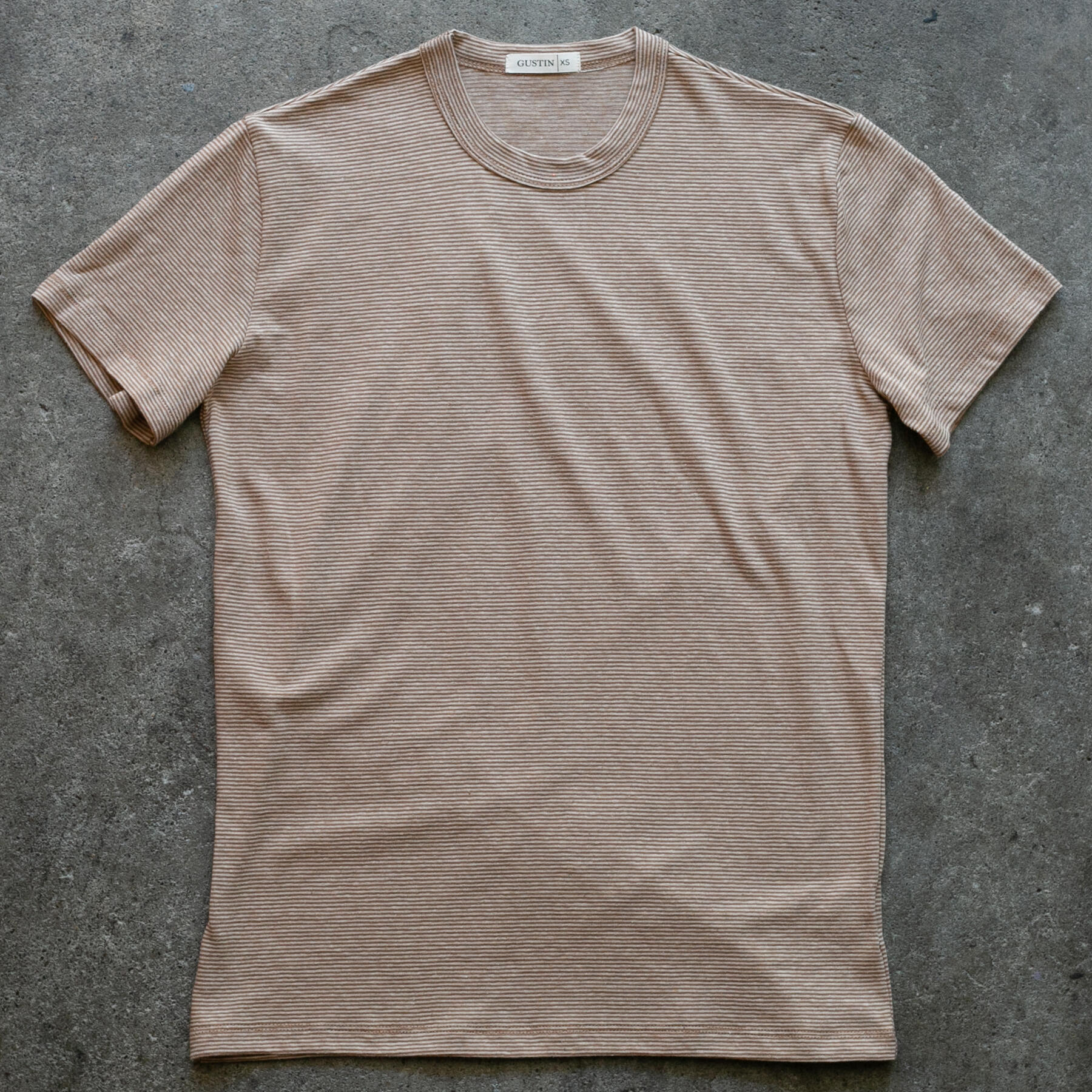 gustin japan big hemp t-shirt - camel