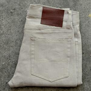 gustin #511 japan heavy linen 100 denim - natural