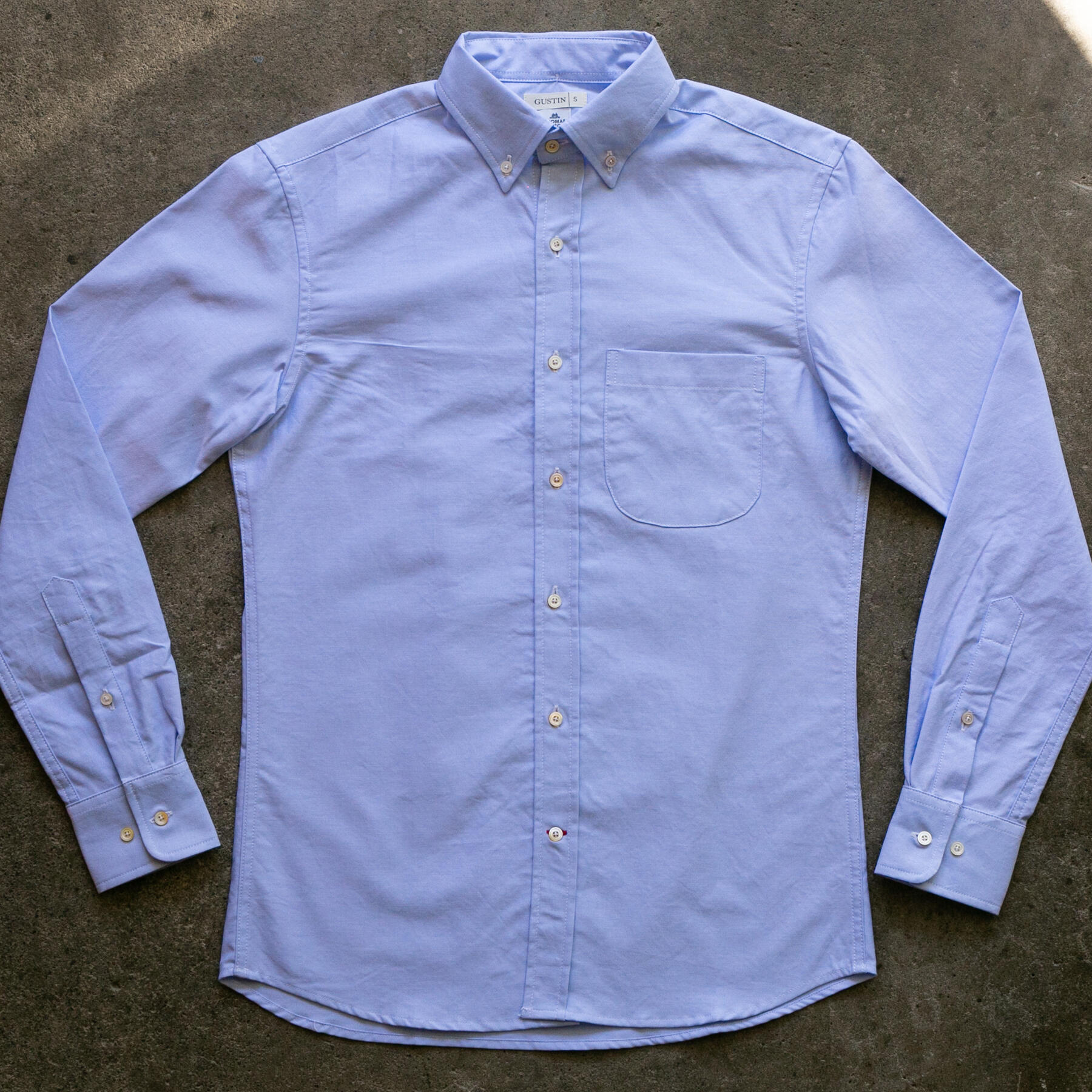 gustin thomas mason blue oxford