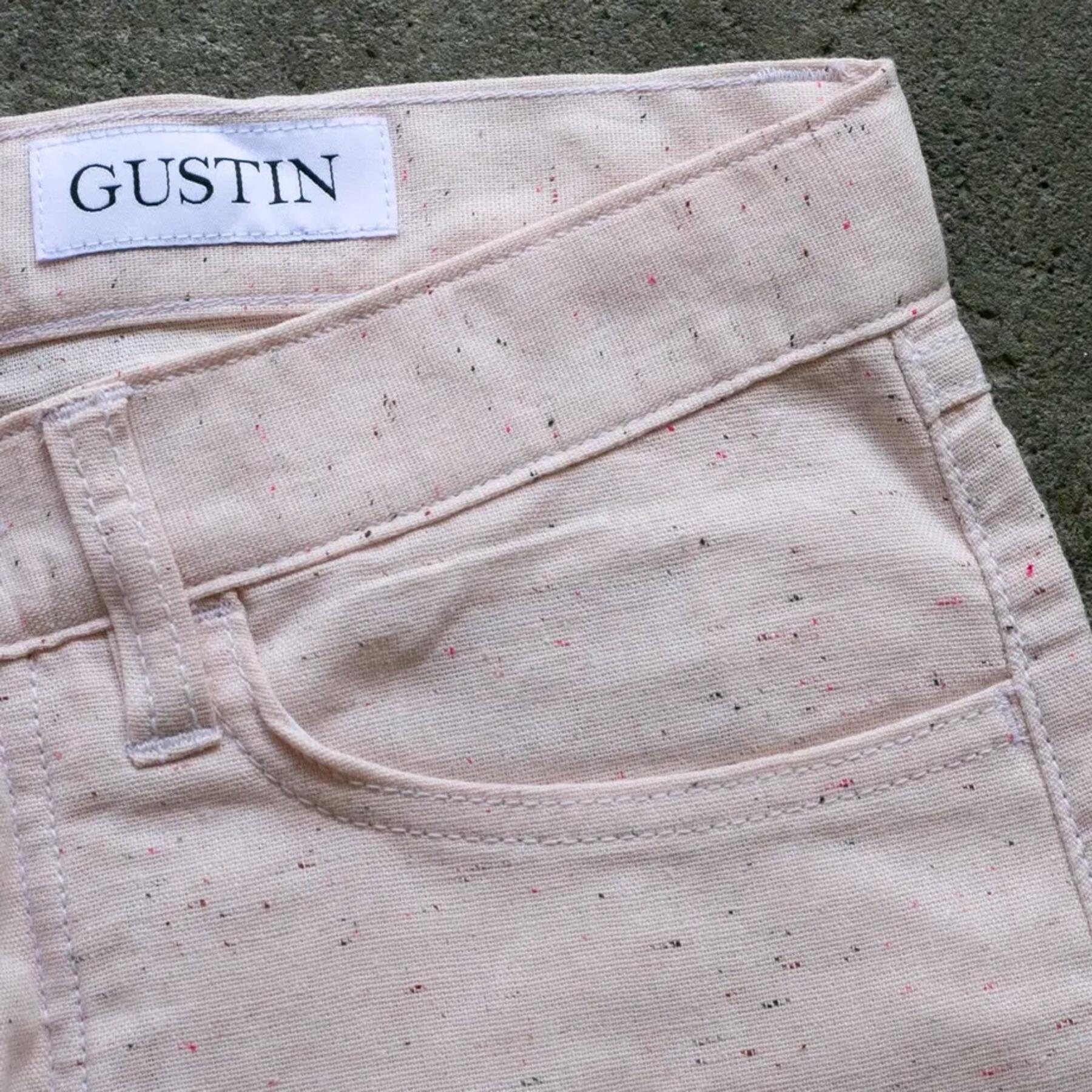 gustin #502 cream rainbow nep 5 pocket