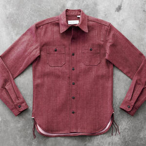 gustin #196 oxblood selvedge workshirt