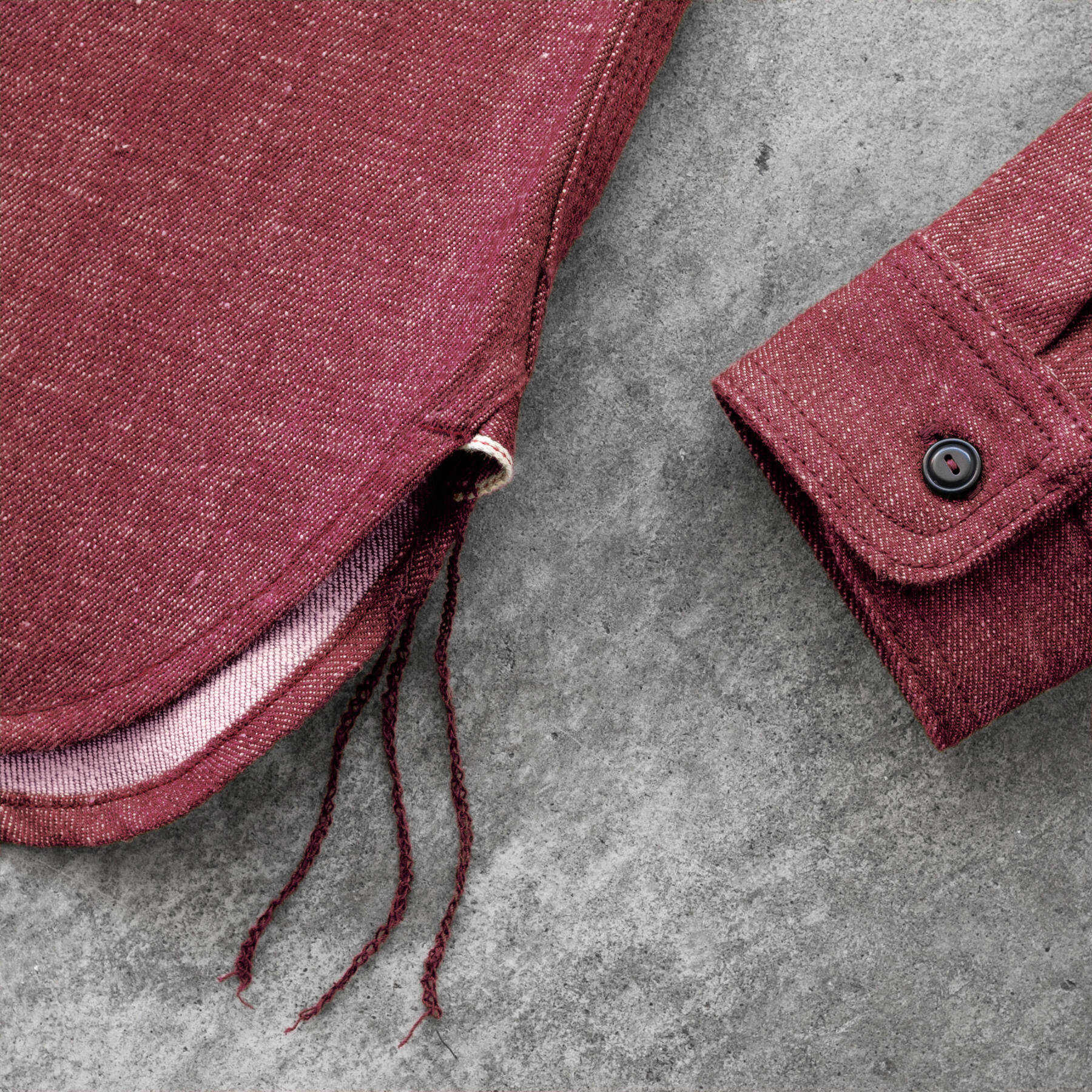 gustin #196 oxblood selvedge workshirt