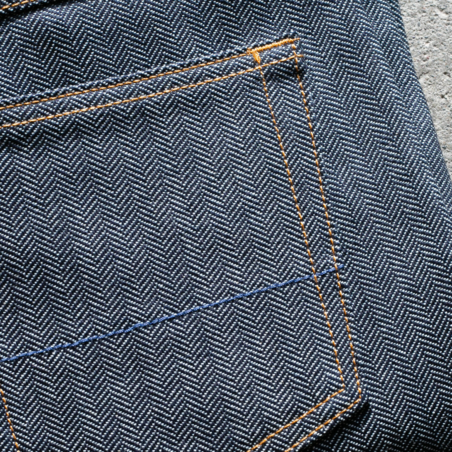 gustin #562 selvedge herringbone denim