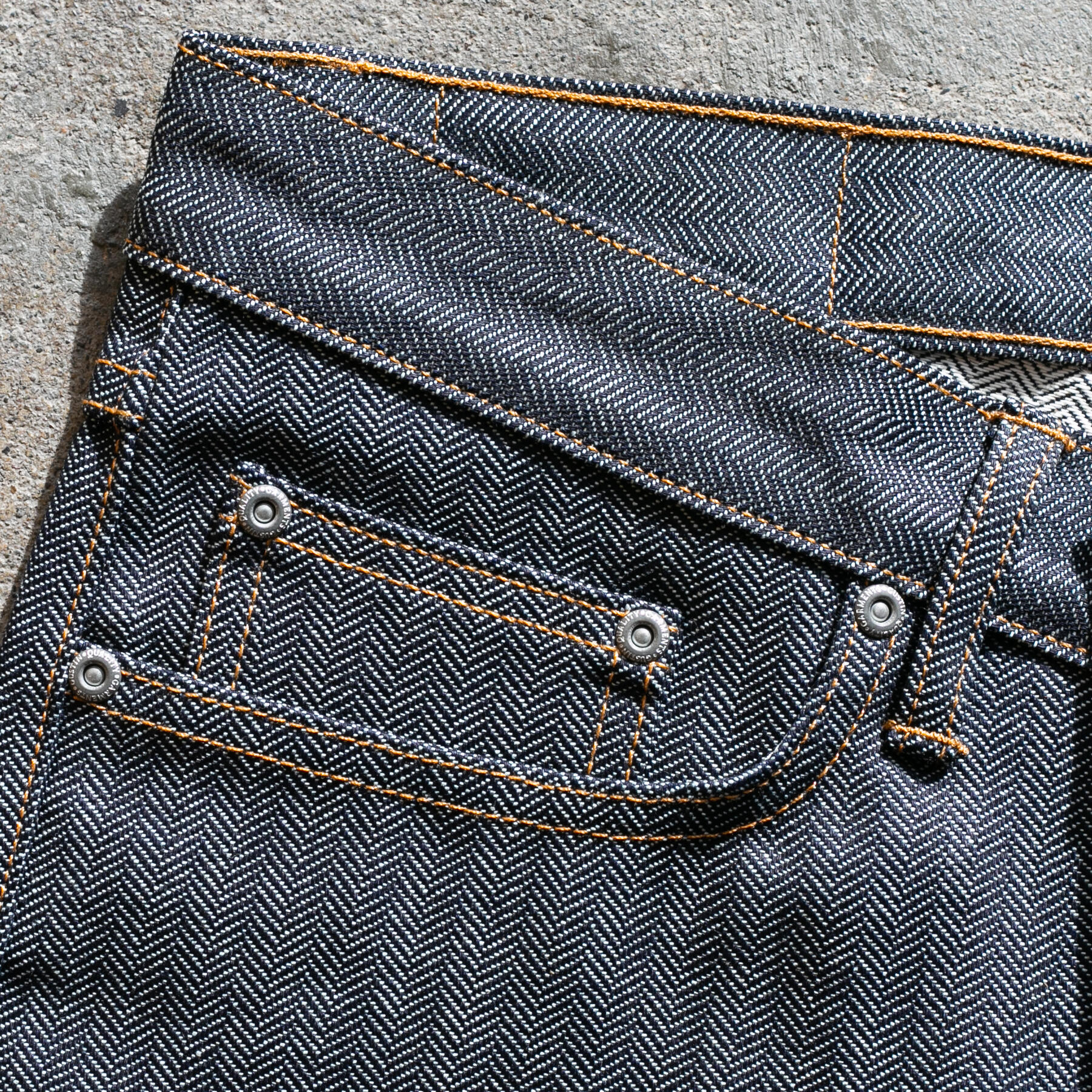 gustin #562 selvedge herringbone denim