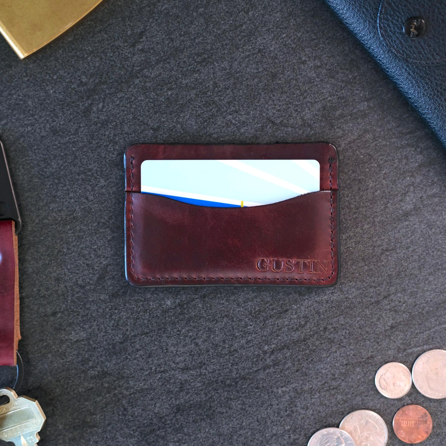 gustin simple wallet - horween chromexcel #8