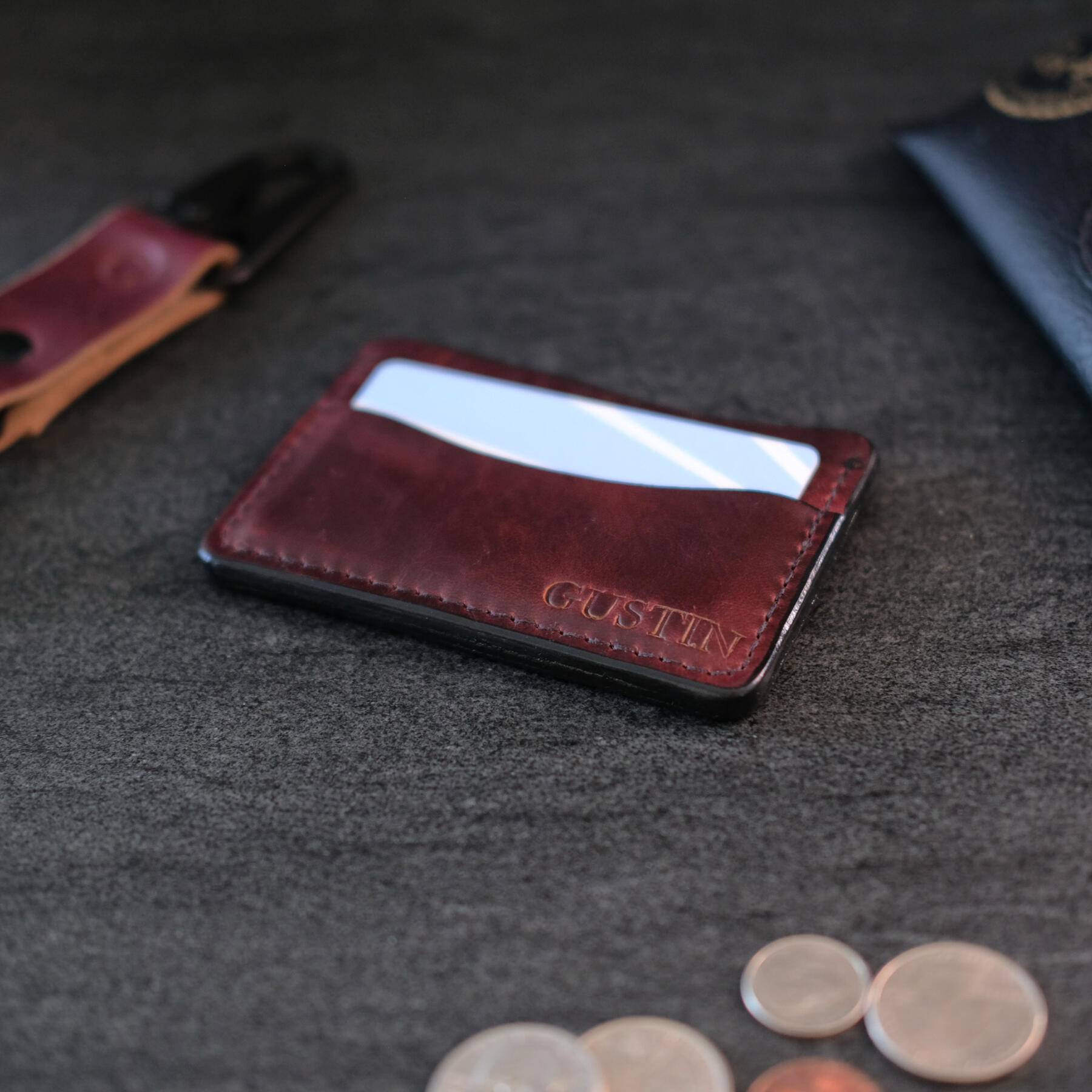 gustin simple wallet - horween chromexcel #8
