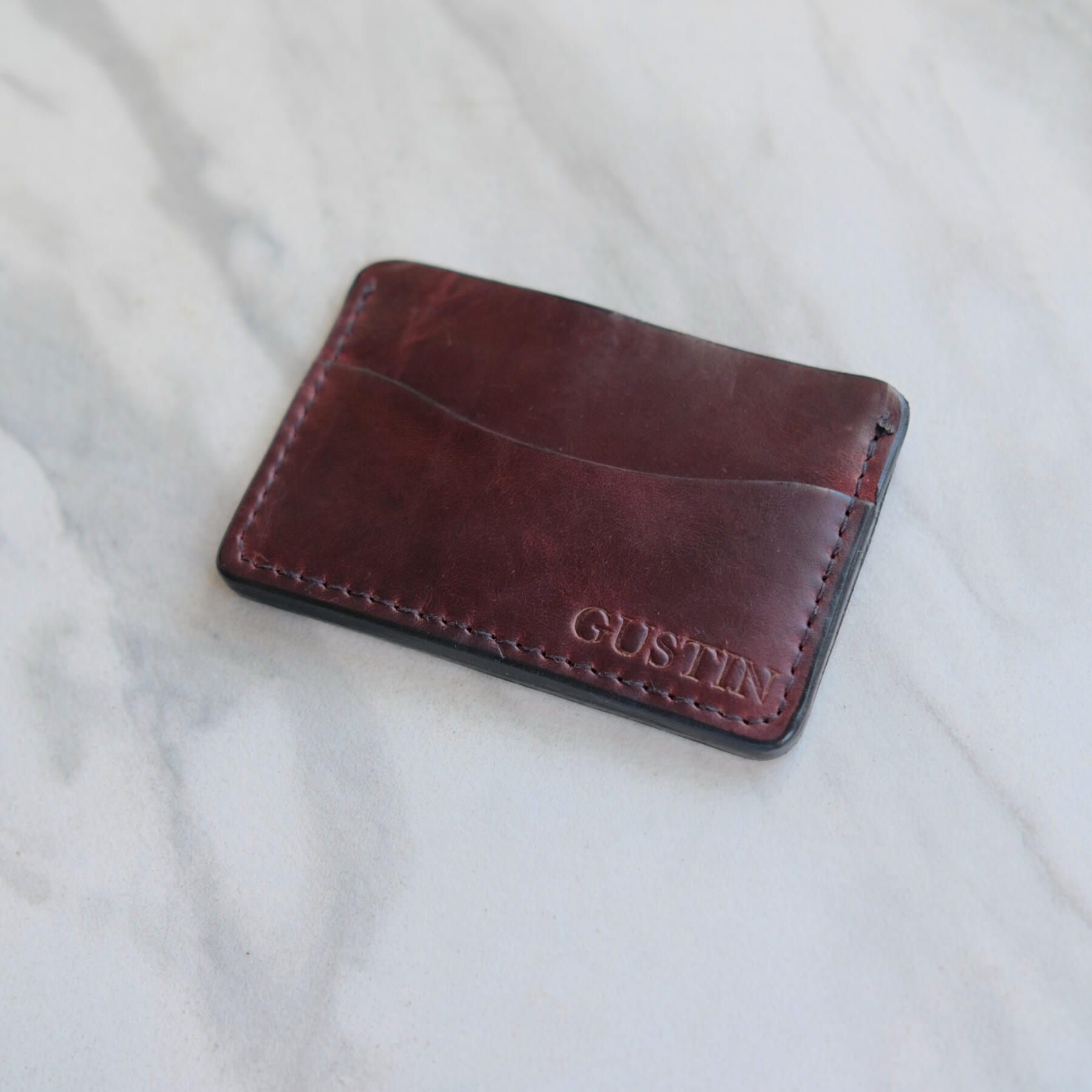 gustin simple wallet - horween chromexcel #8