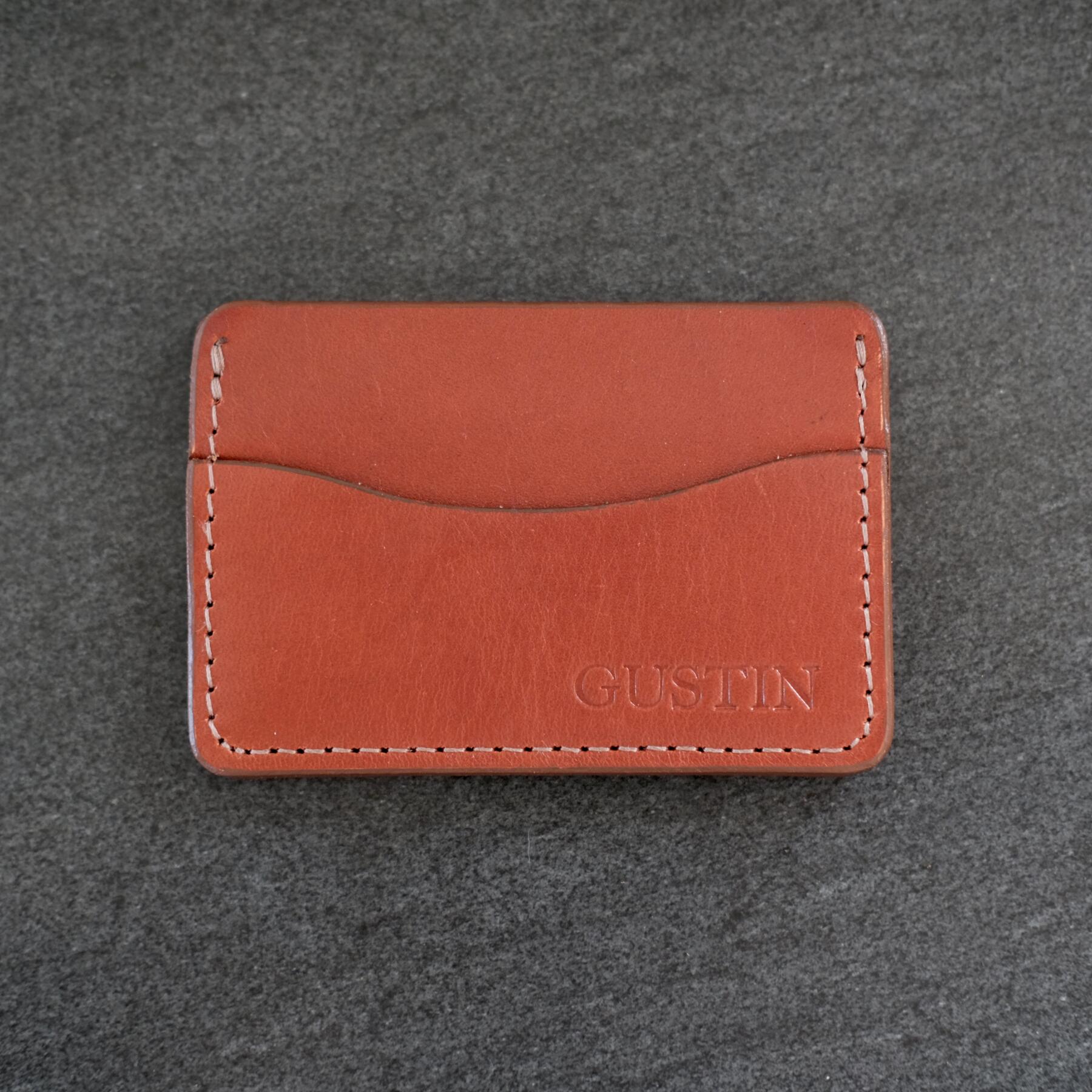 gustin simple wallet - saddle brown