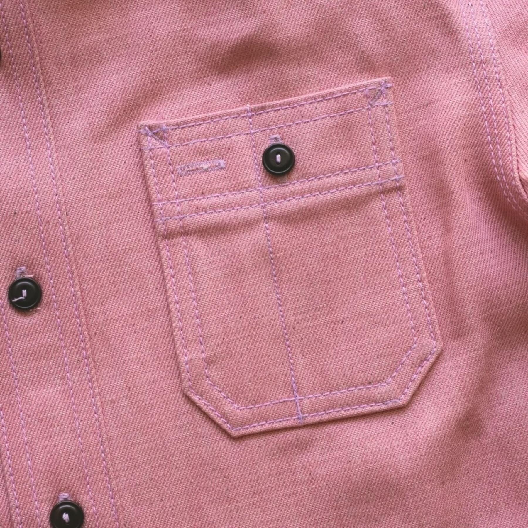 gustin #185 salmon selvedge workshirt