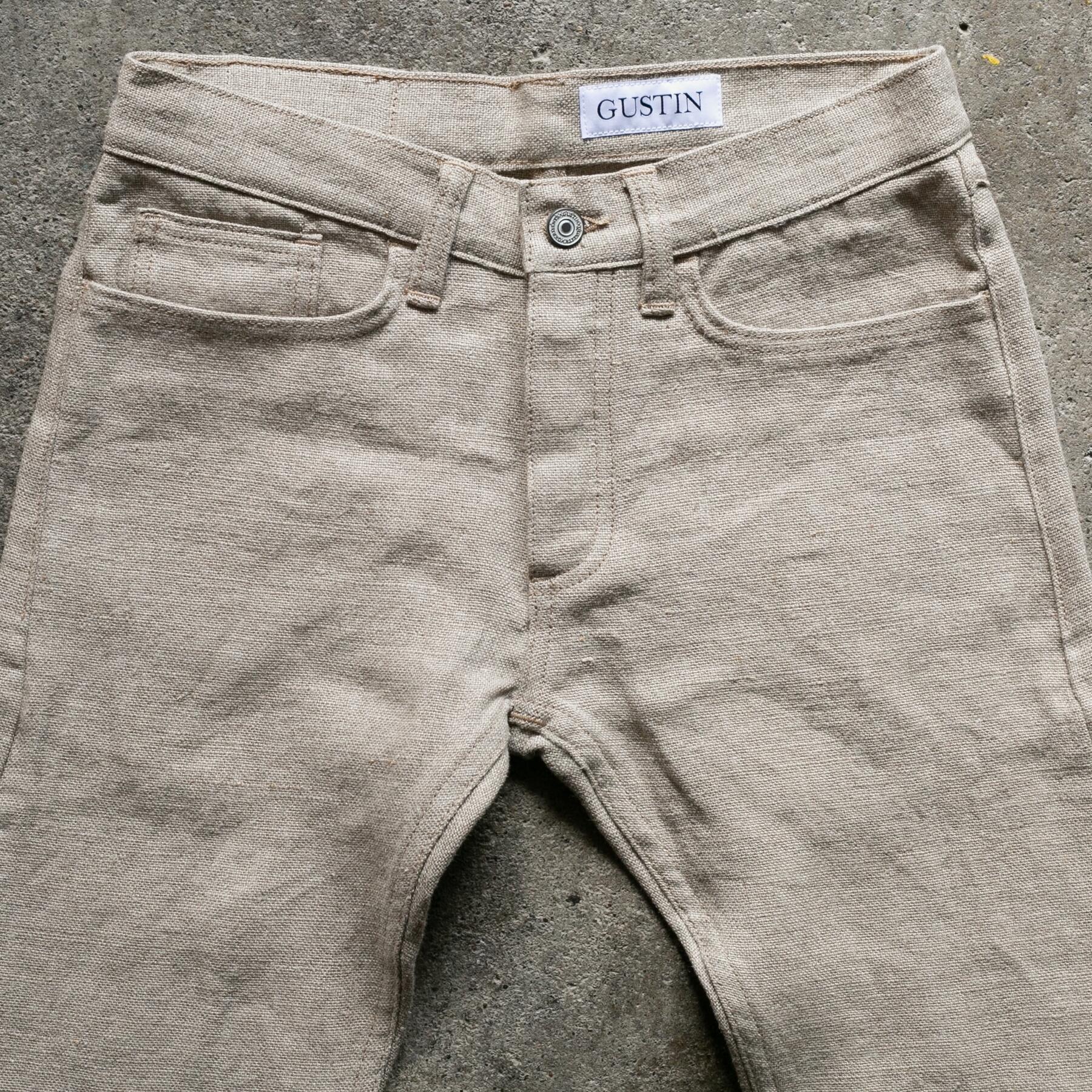 gustin #499 beast linen 5 pocket - natural