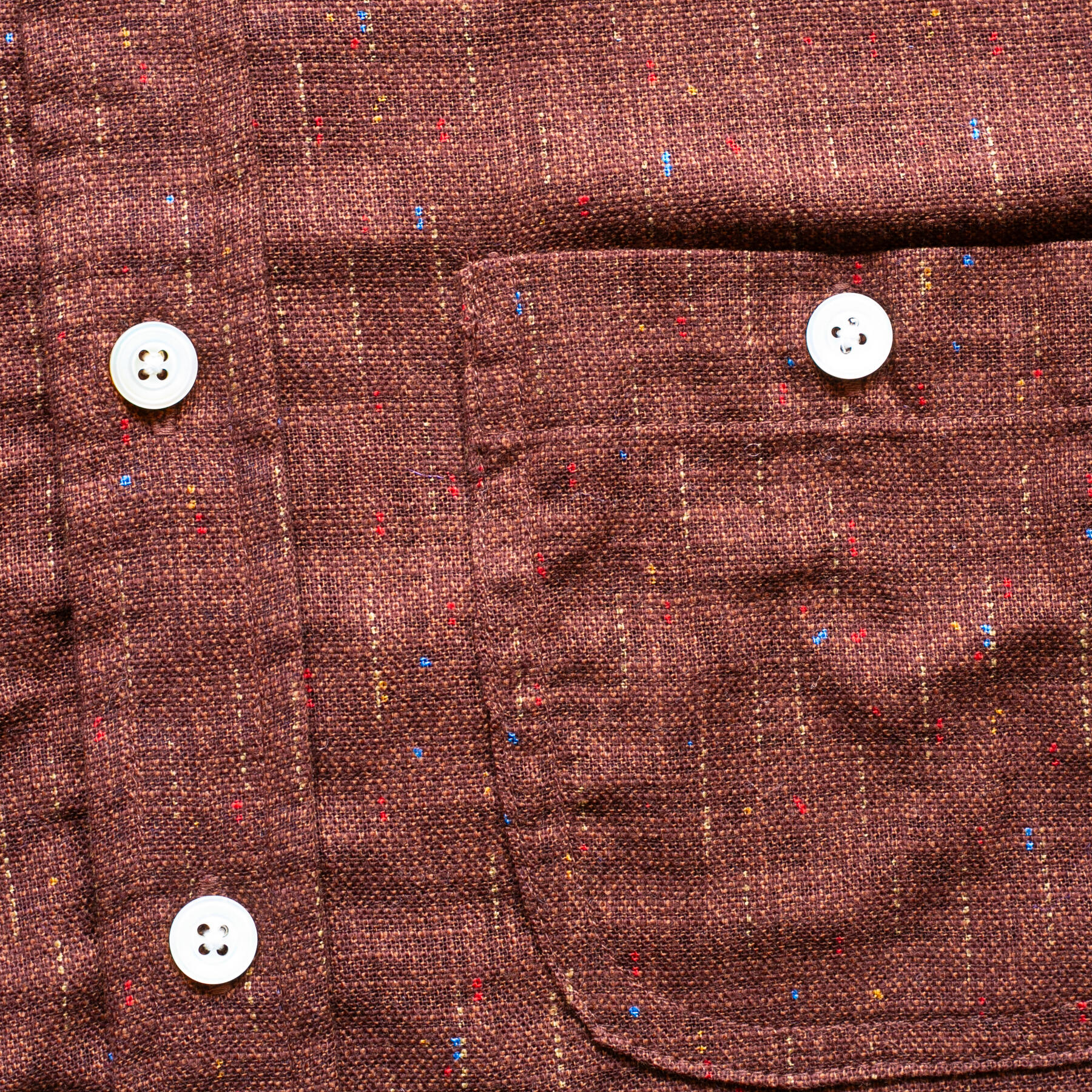 gustin #1341 starfall rainbow nep shirt - rust