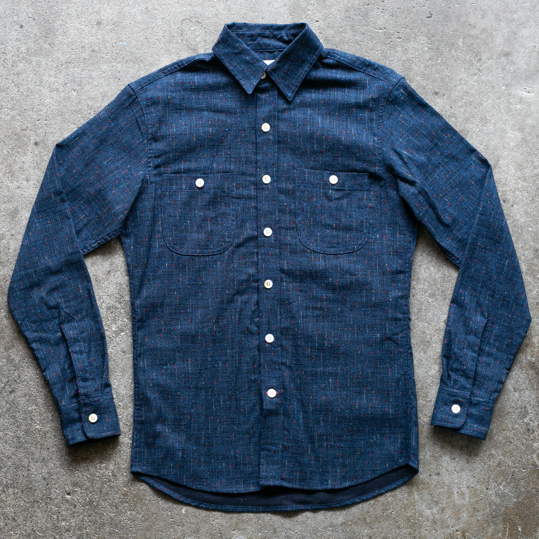 gustin #1343 starfall rainbow nep shirt - navy