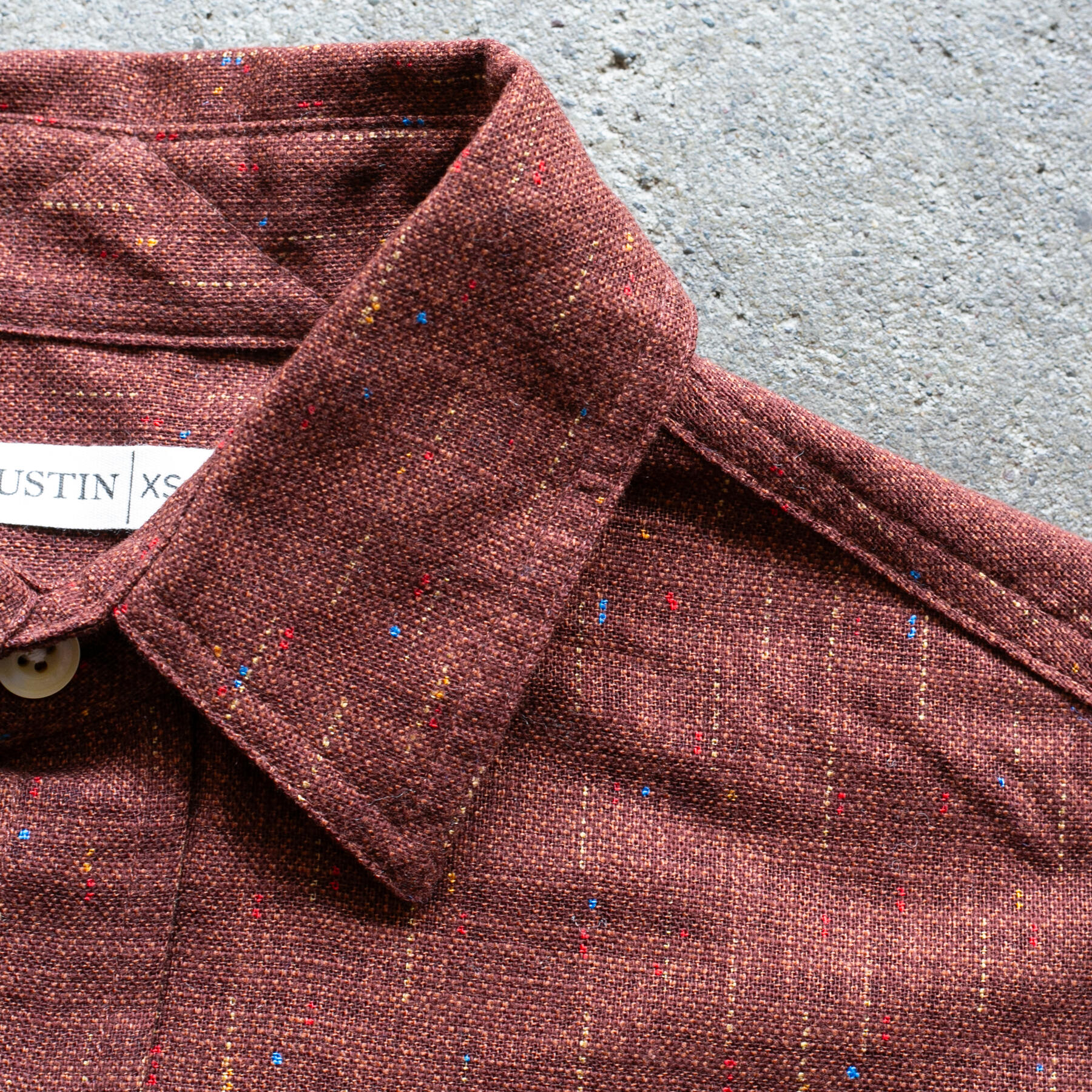 gustin #1341 starfall rainbow nep shirt - rust