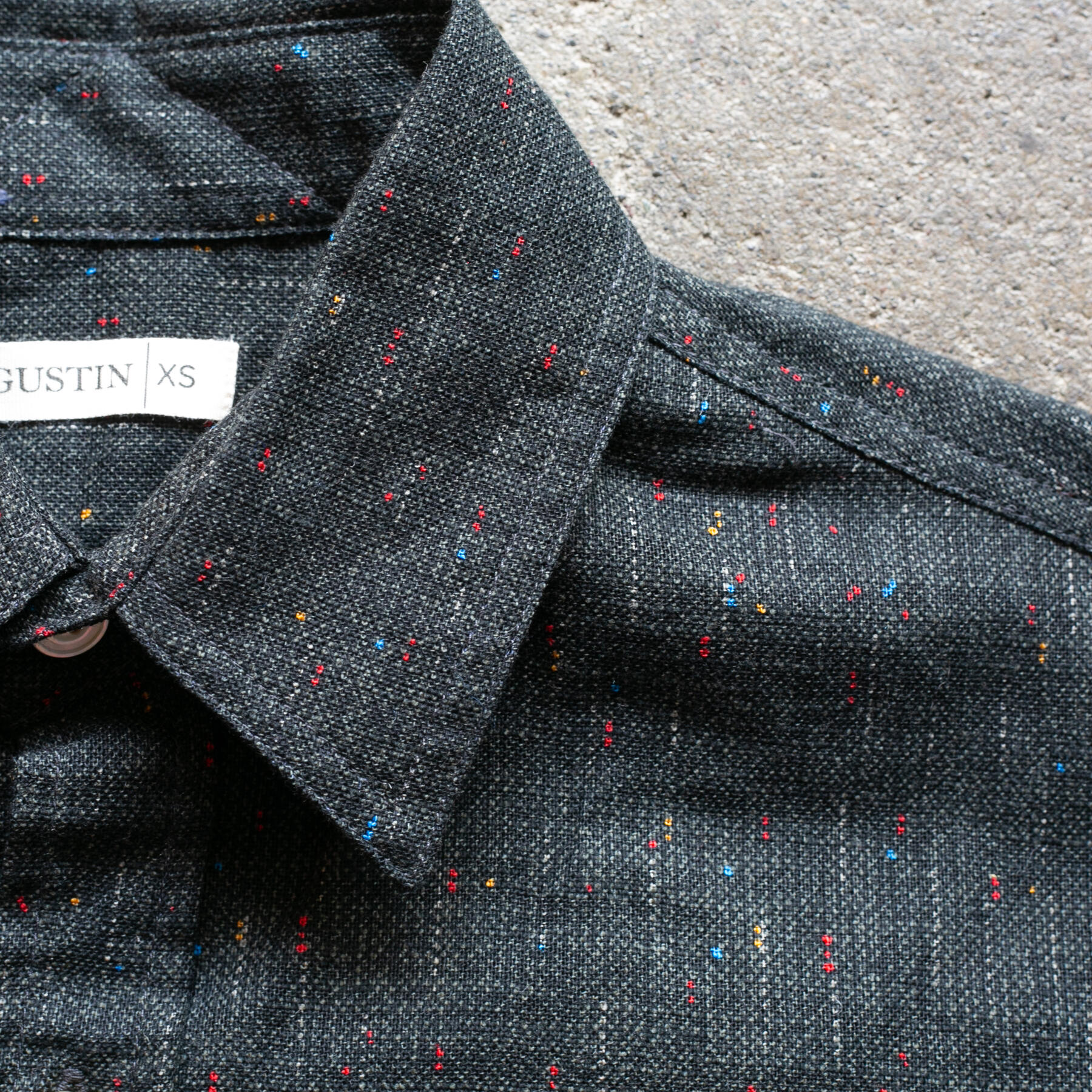 gustin #1342 starfall rainbow nep shirt - black