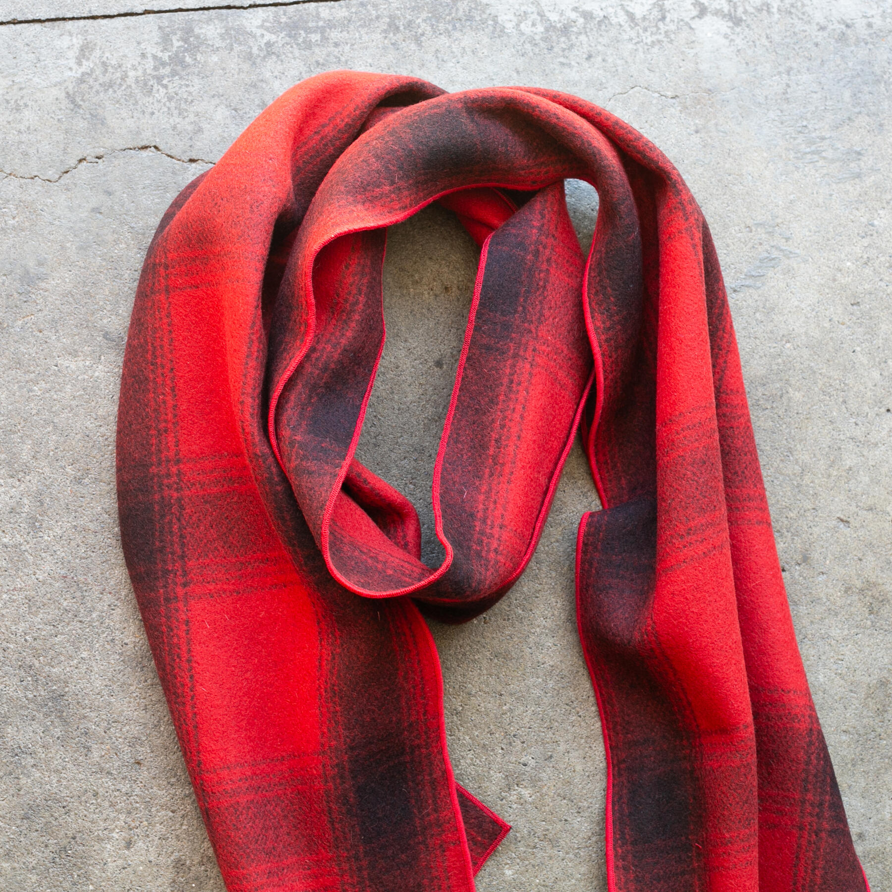 gustin vintage wool scarf - fire