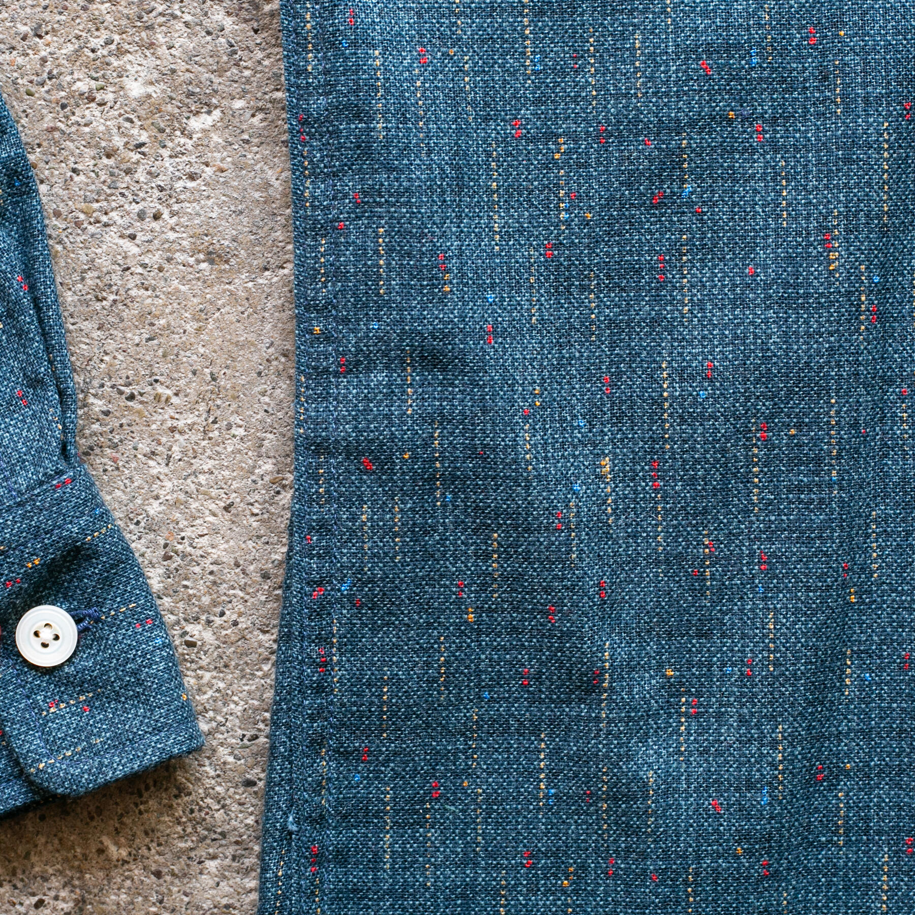 gustin #1344 starfall rainbow nep shirt - dusty blue