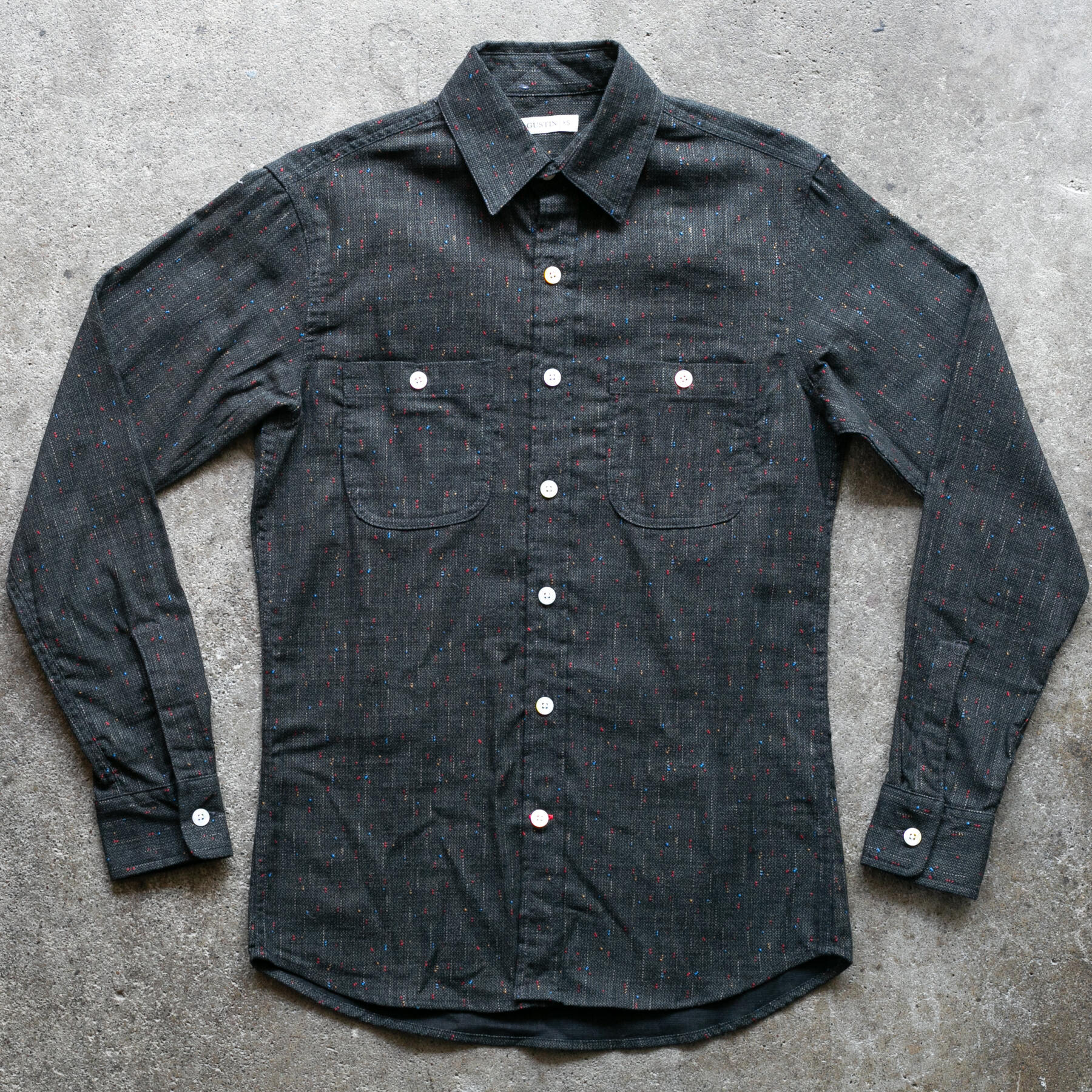 gustin #1342 starfall rainbow nep shirt - black