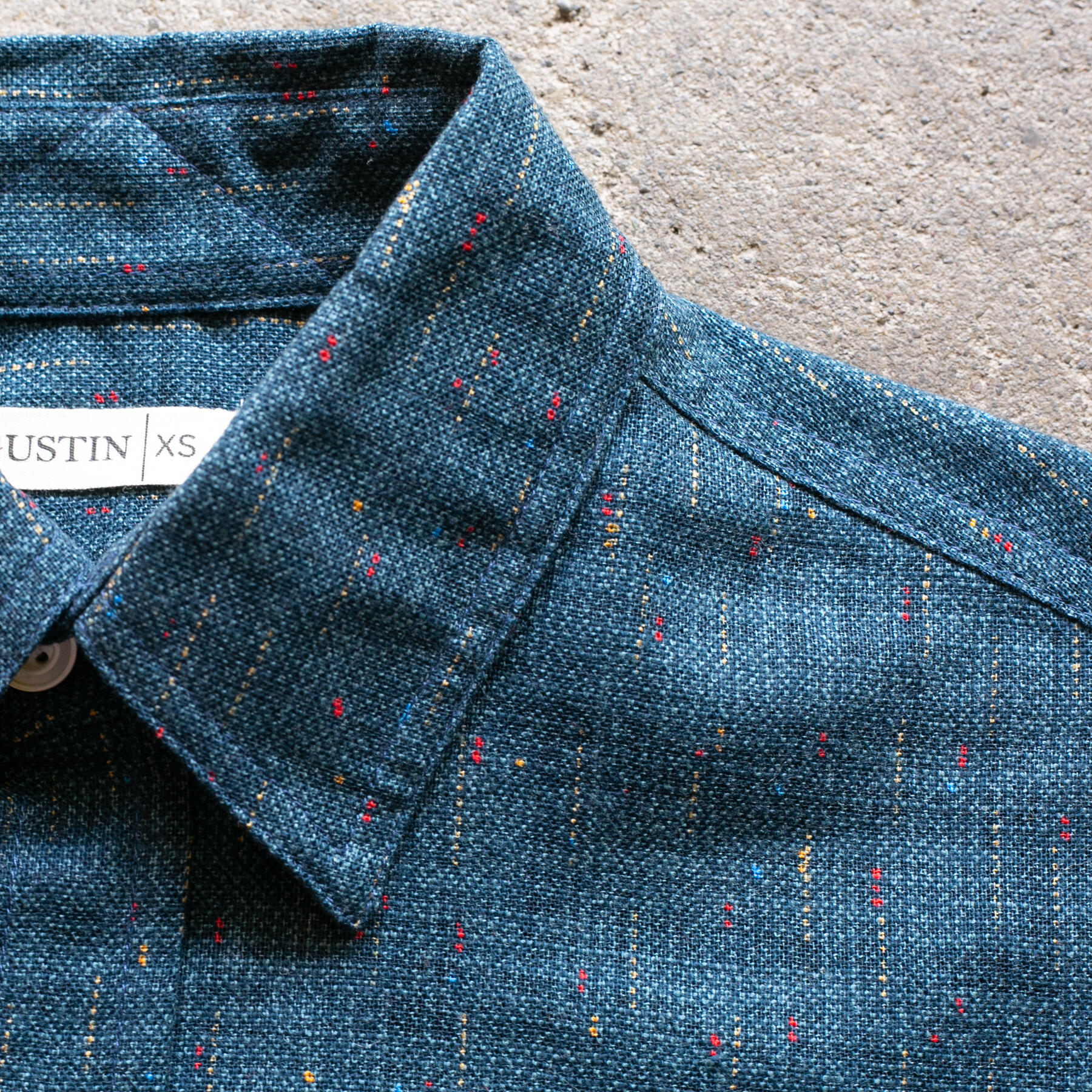 gustin #1344 starfall rainbow nep shirt - dusty blue