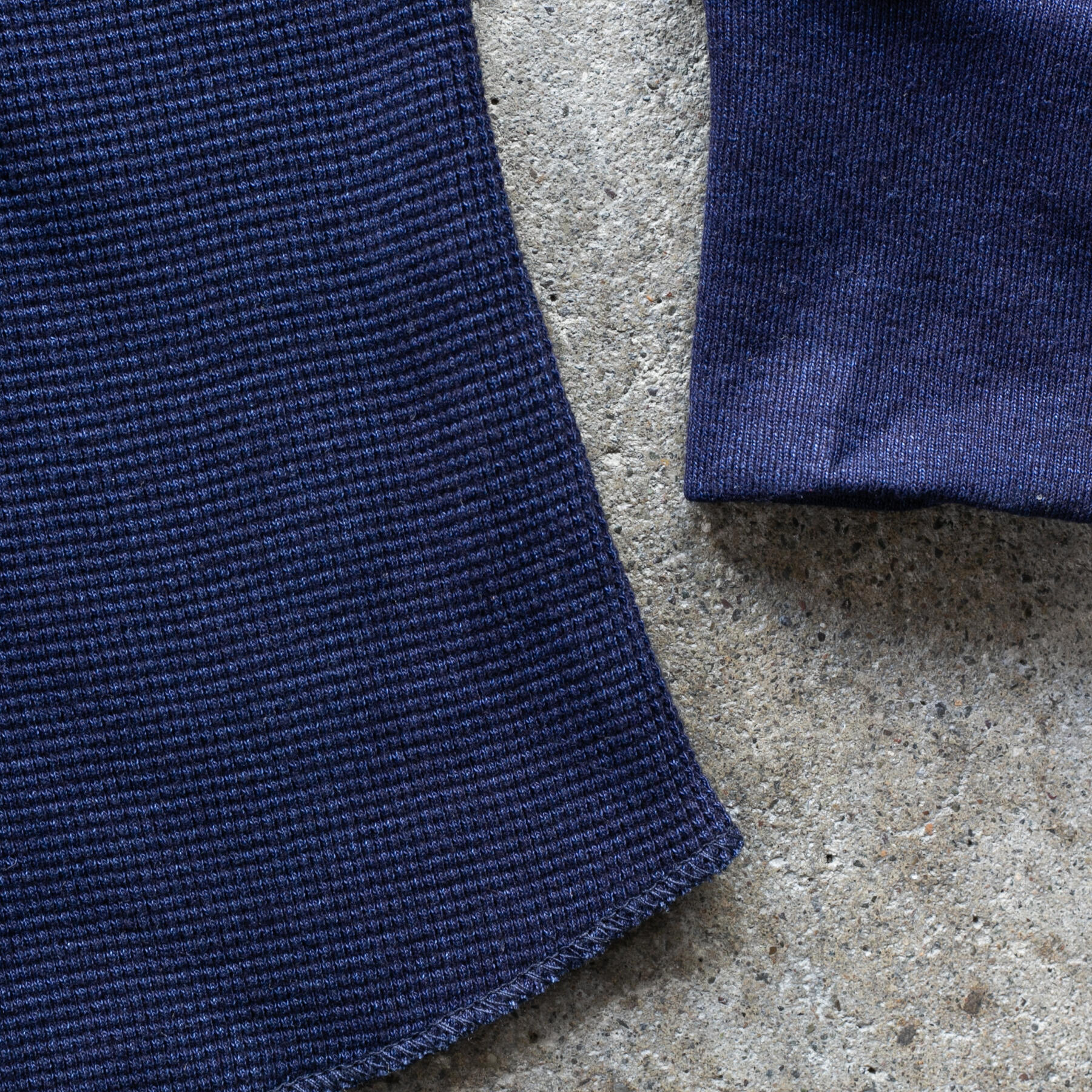 gustin indigo dyed waffle crewneck