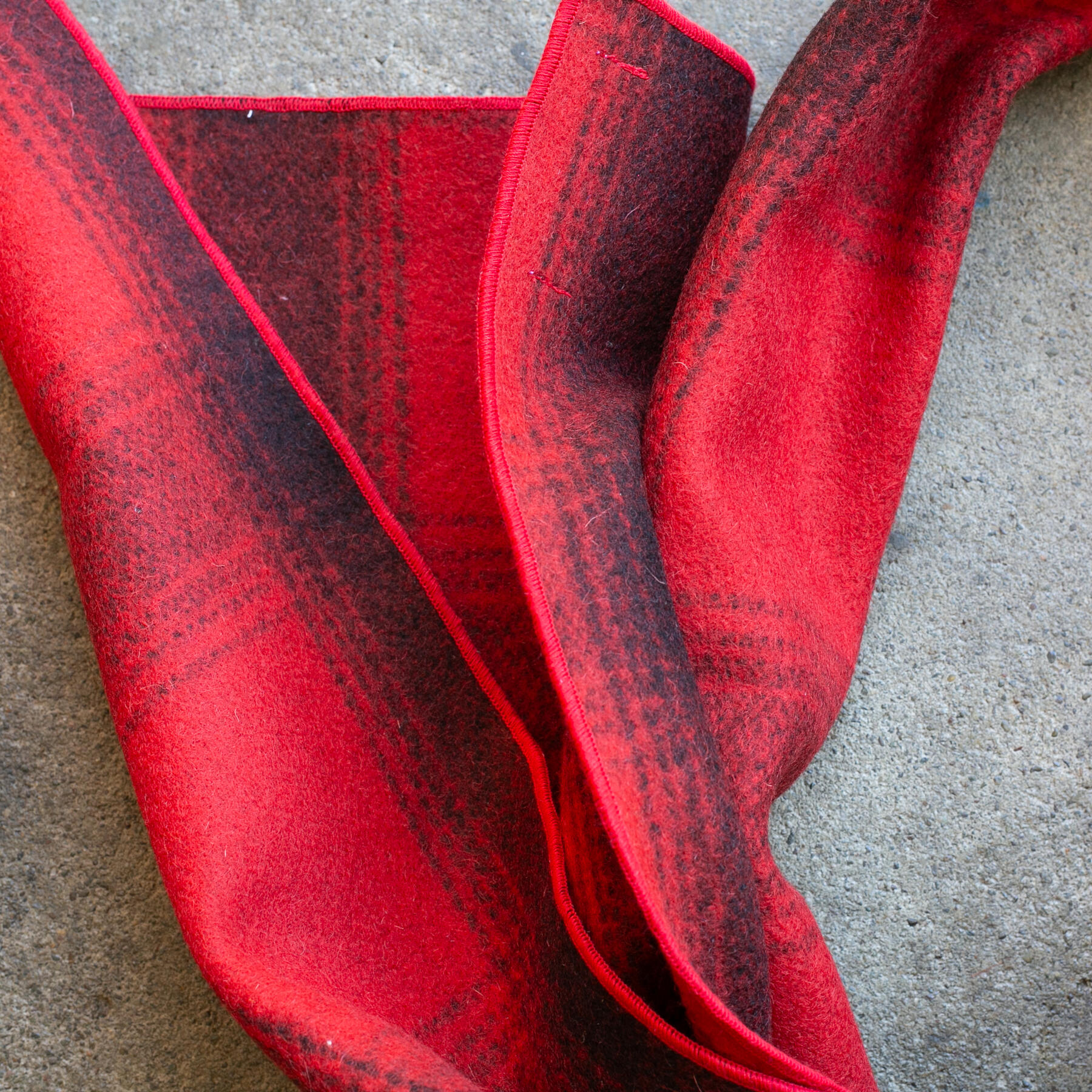 gustin vintage wool scarf - fire