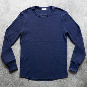 gustin indigo dyed waffle crewneck
